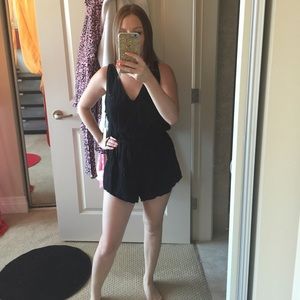 Black Applique romper