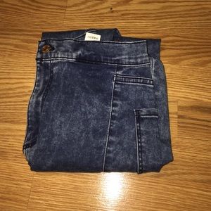 acid washed high waisted jeggings