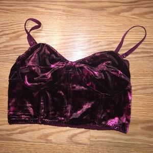 velvet crop top