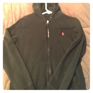 Polo black zip hoodie