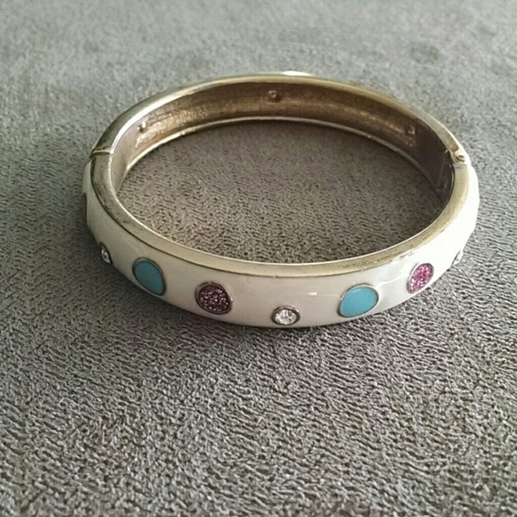 Blue and pink bangle