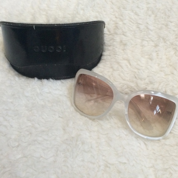 White Pearl Gucci sunglasses