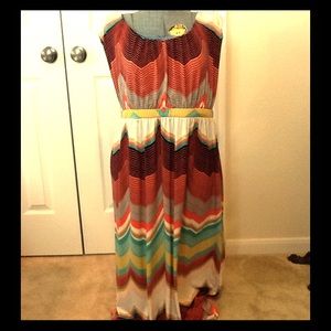 Chevron Maxi Dress