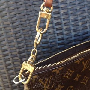 Authentic LV gold key chain keychain bag extender