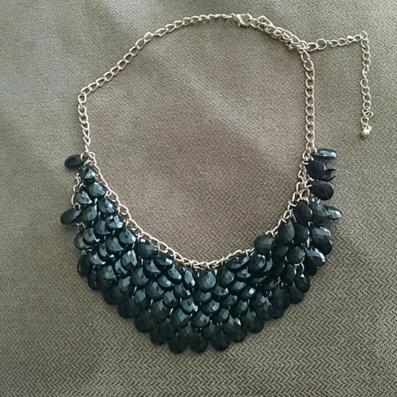 Black statement necklace