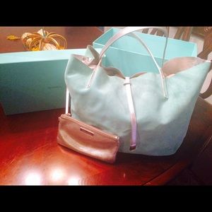 Authentic Tiffany & Co. Reversible suede tote