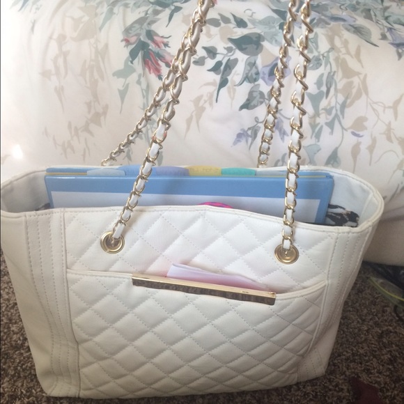 Beautiful White Quilted Purse