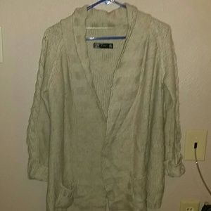 ZARA KNITTED CREAM JACKET
