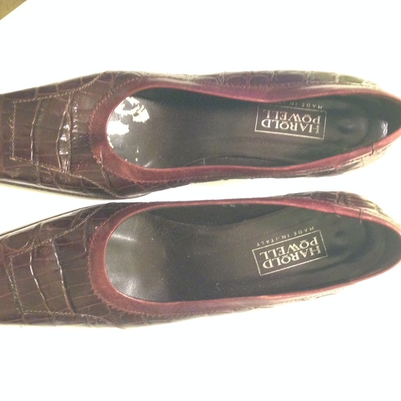 Brown leather pumps Vintage Harold Powell