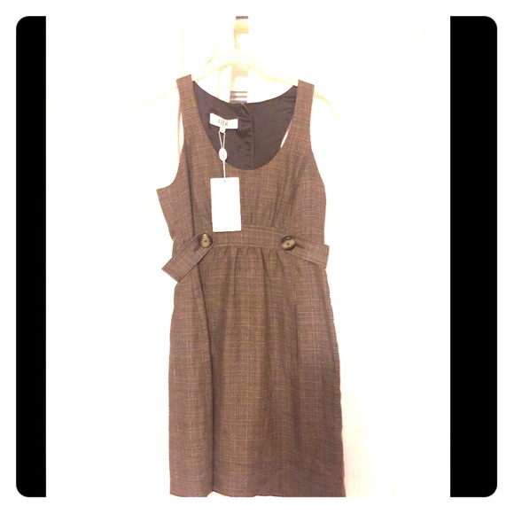 Tibi tweed, razorback dress with button detail - Picture 1 of 4