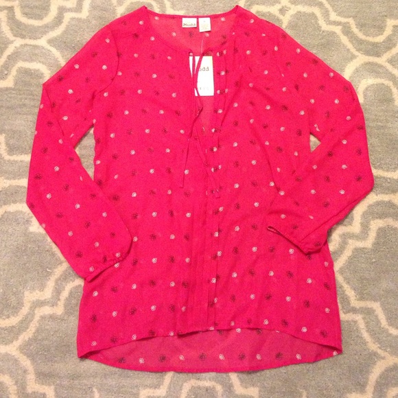 PRICE Dropped!! Mudd sheer pink top