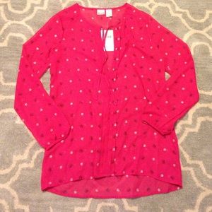 PRICE Dropped!! Mudd sheer pink top