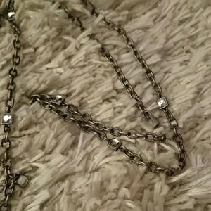 Silver mirror necklace