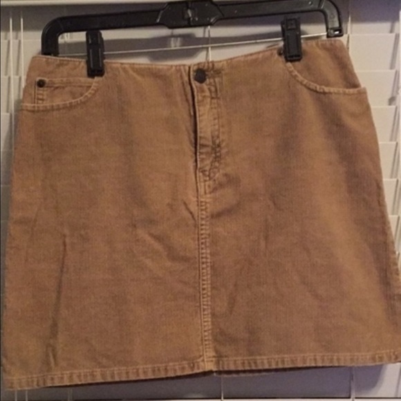 American Eagle Light Brown Corduroy Skirt