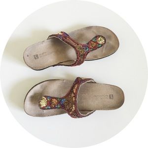 Sequin thong sandals