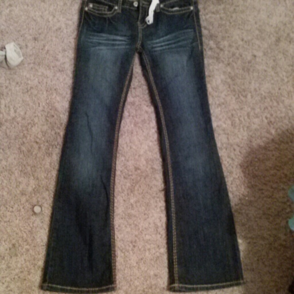 Dark Blue Long Bootcut Jeans