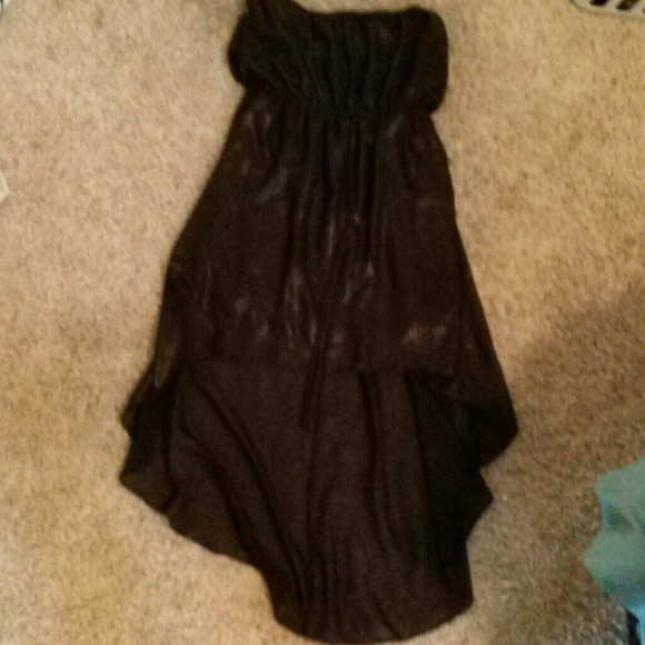 Black With Gold Shimmer MaxiDress