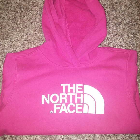 Pink north face hoodie