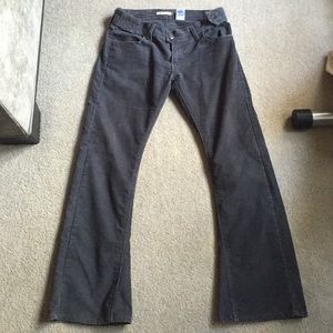 Levi's gray (grey) corduroy flares 504