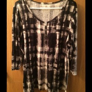 Relativity Plaid Button Top