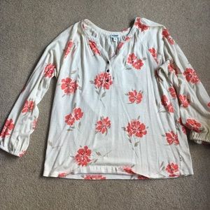 Old navy coral floral top