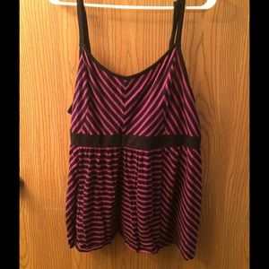 Torrid Babydoll Tank - Pink/Black