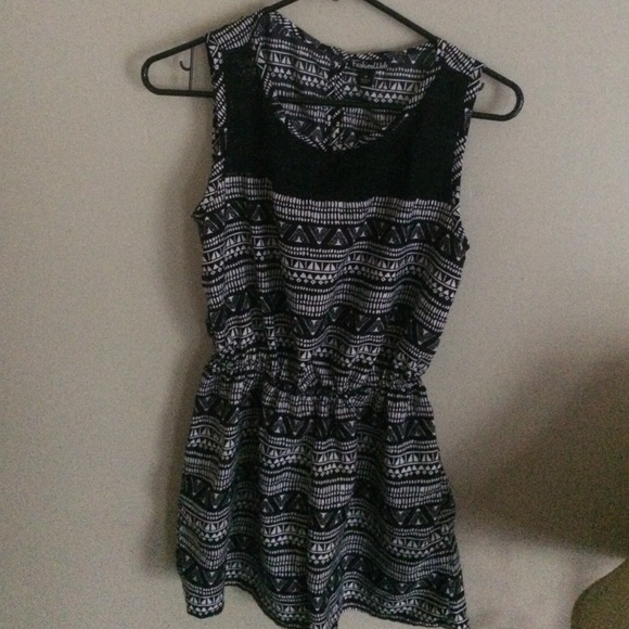 Black and white romper