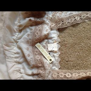 Silk lace trim tank top