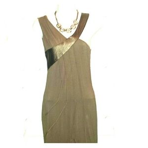 Brown asymetric dress
