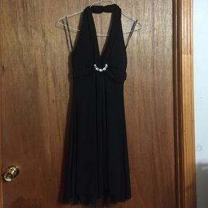 Black halter dress