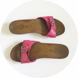 Hot pink strap sandals