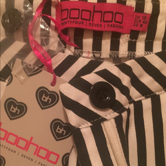 Black and white stripe cigarette trouser - Picture 2 of 4