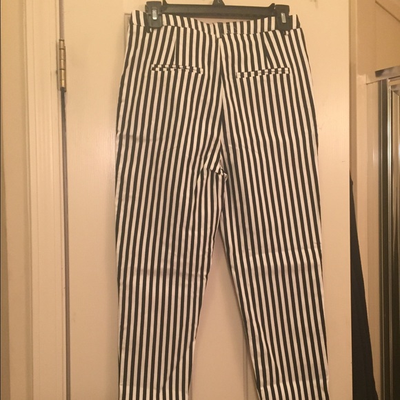 Black and white stripe cigarette trouser - Picture 3 of 4