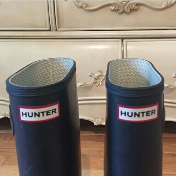 Hunter boots navy