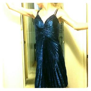 Sexy Little Blue Shiny Dress