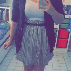 forever 21+ striped button skirt w/ pockets! 2X