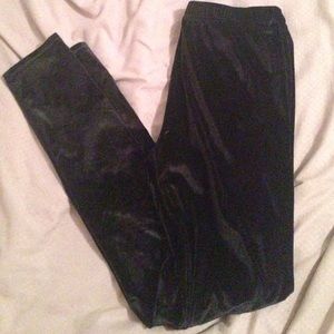 Black Velvet Leggings