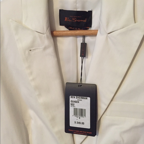 SOLD - NWT Ben Sherman white blazer - Picture 5 of 7