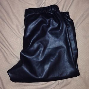 Faux Leather Black Leggings