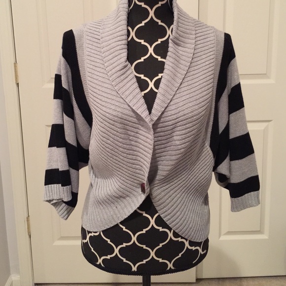 Roxy Striped grey and black cardigan
