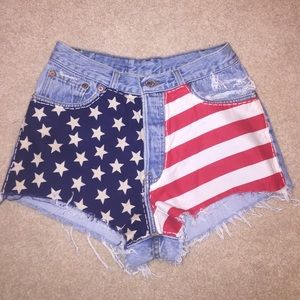 Levi's American Flag Cutoff Shorts