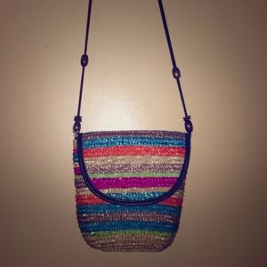 Rainbow bohemian cross-body purse! Worn once 😊