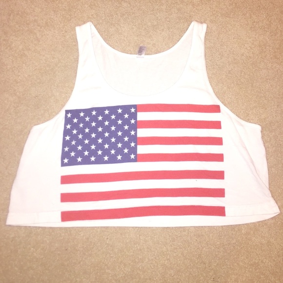 American Apparel American Flag Tank Top