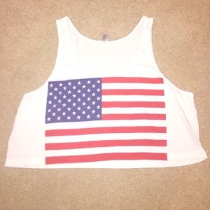 American Apparel American Flag Tank Top