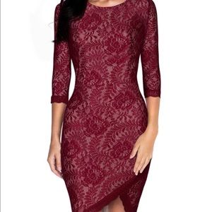 Red lace dress
