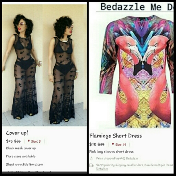 Cover up dress & Flamingo mini dress