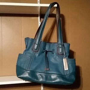 Tignanello Teal leather handbag  MAKE OFFER