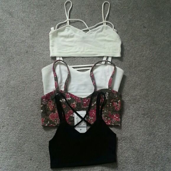 White and black bralette bundle