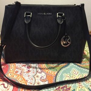 Michael Kors Black logo satchel