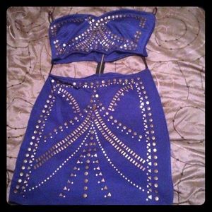 Gold beaded two piece stunner 😍